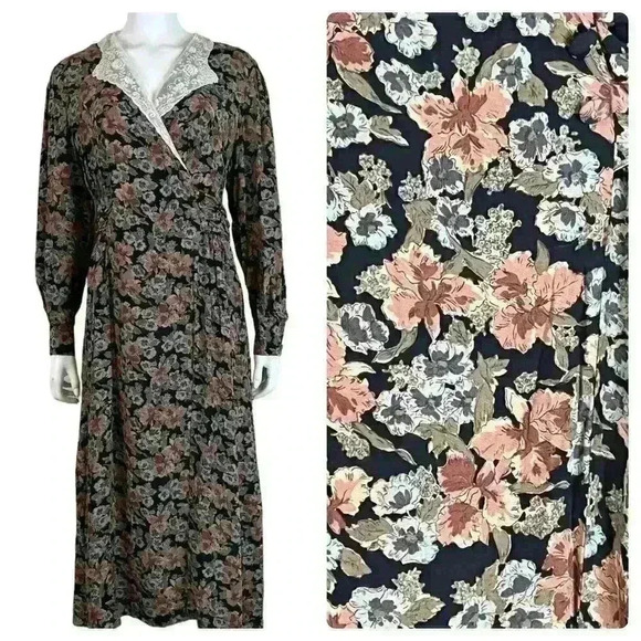 Laura Ashley Vintage Floral Dress - Picture 1 of 16